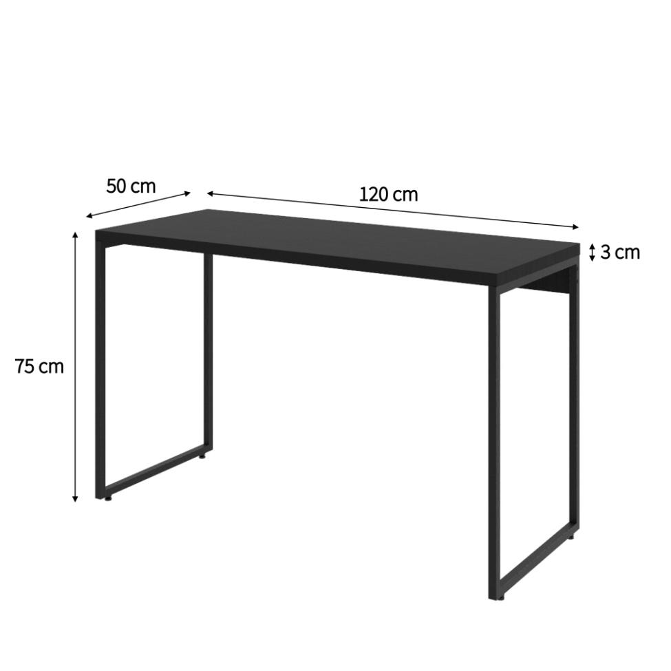 Mesa de Escritório Studio Preta 120 cm