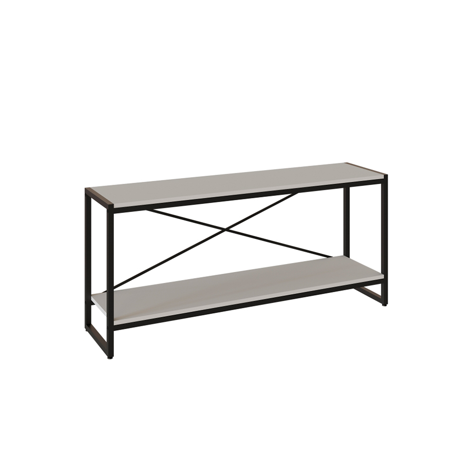 Rack Studio Branco e Preto 120 cm
