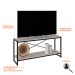 Rack Studio Branco e Preto 120 cm