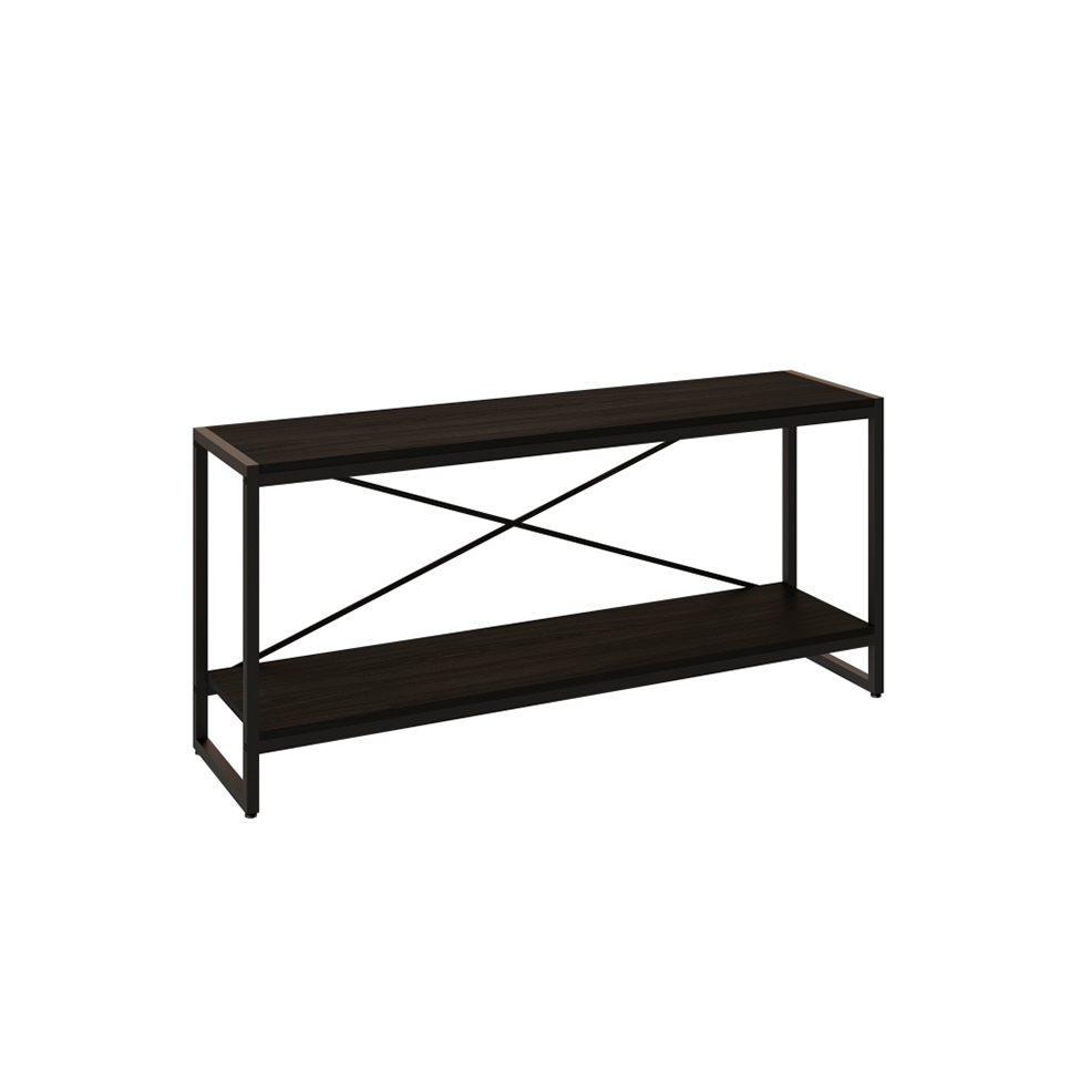 Rack Studio Ônix e Preto 120 cm