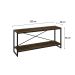Rack Studio Carvalho Dark e Preto 120 cm