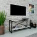Rack Studio Snow e Preto 120 cm