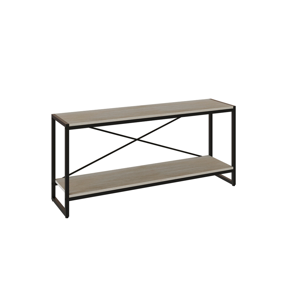 Rack Studio Snow e Preto 120 cm