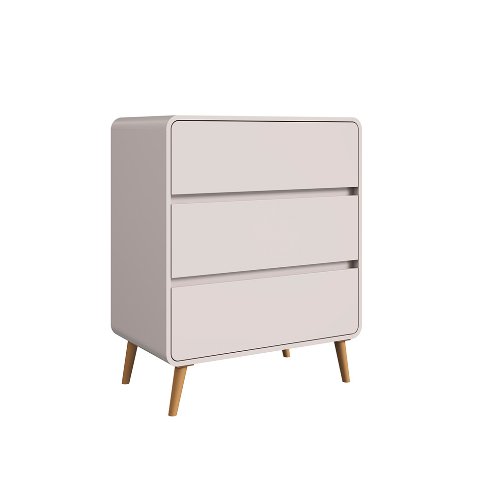 Cômoda Infantil Curve 3 Gavetas Bege Dunas