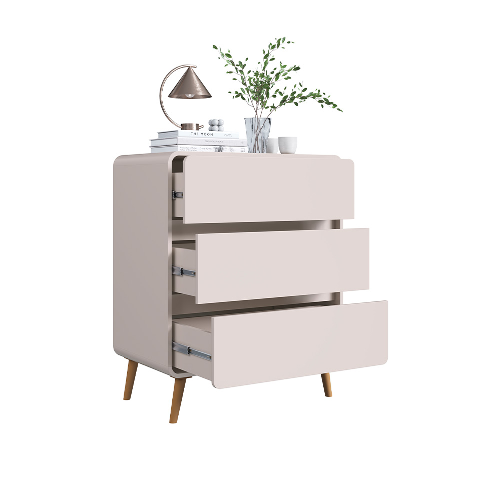 Cômoda Infantil Curve 3 Gavetas Bege Dunas