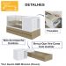 Berço Cama Multifuncional Com Auxiliar BB023 Aveiro OAK Branco Comm