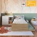 Berço Cama Multifuncional Com Auxiliar BB023 Aveiro OAK Branco Comm