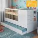 Berço Cama Multifuncional Com Auxiliar BB023 Branco Comm