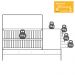 Berço Cama Multifuncional Com Auxiliar BB023 Branco Comm