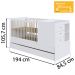 Berço Cama Multifuncional Com Auxiliar BB023 Branco Comm