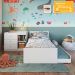 Berço Cama Multifuncional Com Auxiliar BB023 Branco Comm