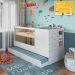 Berço Cama Multifuncional Com Auxiliar BB023 Branco Comm
