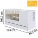 Berço Cama Multifuncional Com Gavetoes BB024 Branco Comm