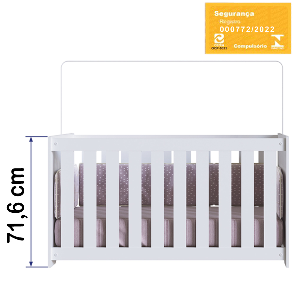 Berço Com Mosquiteiro LA001 Branco Comm