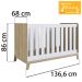 Berço Mini Cama 3 Em 1 Com Colchao FM011 Itapua Branco Comm