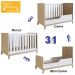 Berço Mini Cama 3 Em 1 Com Colchao FM011 Itapua Branco Comm