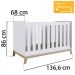 Berço Mini Cama 3 Em 1 FM001 Branco Comm