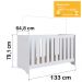 Berço Mini Cama 3X1 Com Colchao LA013 Branco Comm
