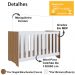 Berço Mini Cama 3X1 Com Colchao LA013 Nogal Manchester Branco Comm