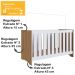 Berço Mini Cama 3X1 Com Colchao LA013 Nogal Manchester Branco Comm