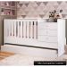 Berço Mini Cama Com Auxiliar Certificado pelo Inmetro BB690 Branco - Completa Móveis