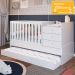 Berço Mini Cama Multifuncional Cama Auxiliar BB690 Branco Comm