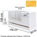 Berço Mini Cama Multifuncional Cama Auxiliar BB690 Branco Comm