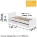 Berço Mini Cama Multifuncional Cama Auxiliar BB690 Branco Comm