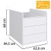 Berço Mini Cama Multifuncional Cama Auxiliar BB690 Branco Comm