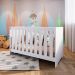 Berço Multifuncional com Colchão (130x60cm) Aconchego Branco