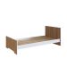 Berço Multifuncional com Colchão Aconchego (130x60cm) Branco e Nogal