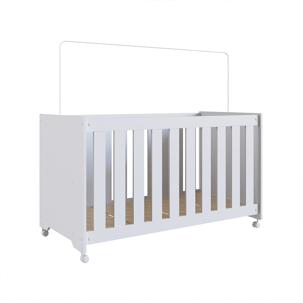 Berço com Colchão (130x60cm) Aconchego II Branco