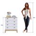 Cômoda Infantil 4 Gavetas Itapuã com Branco Completa Móveis