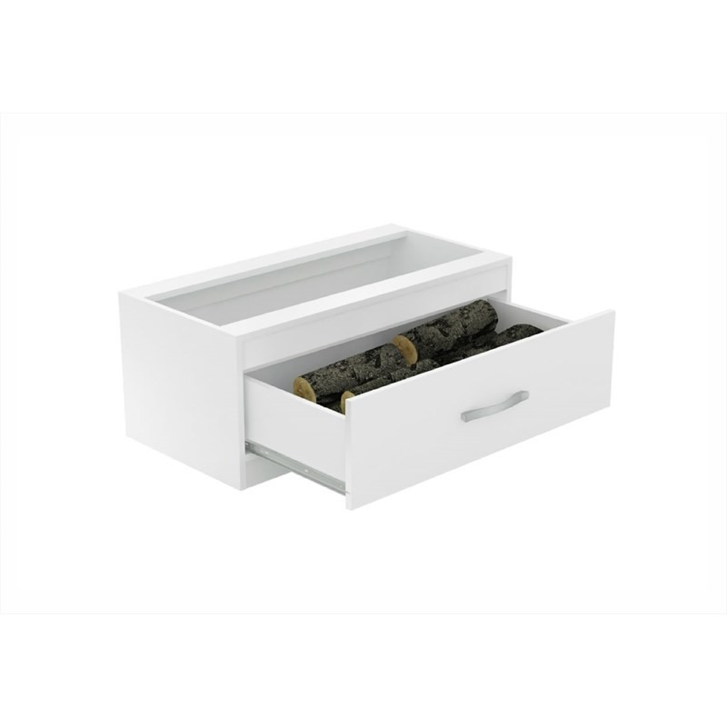 Caixa de Lenha Embutida CL N1 Branco - Completa Moveis