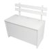 Caixa de Lenha com Encosto Branco - Completa Moveis
