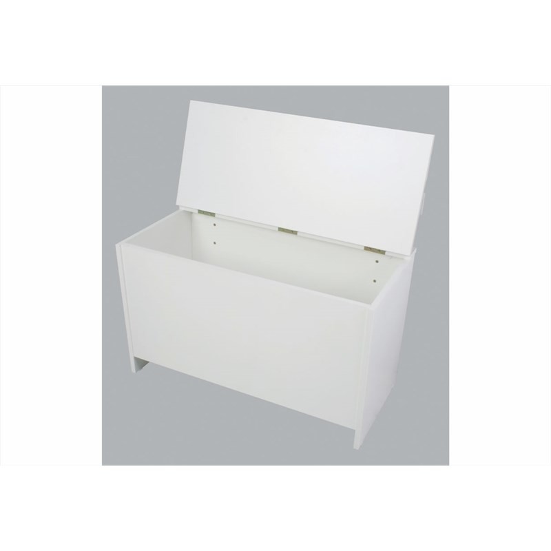 Caixa de Lenha com Encosto Branco - Completa Moveis