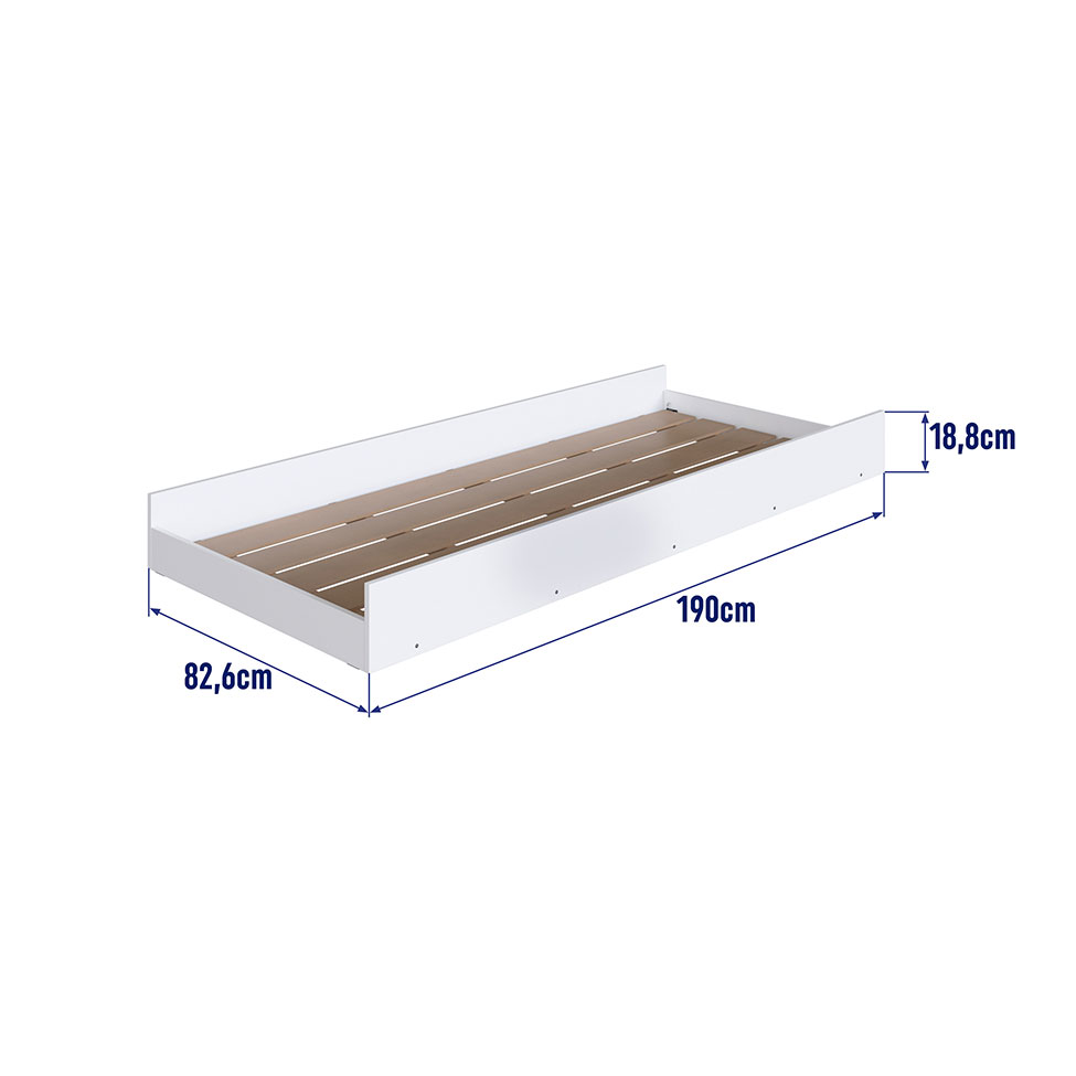 Cama Auxiliar Charlie Branca