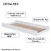 Cama Auxiliar Com Rodizios BB692 Branco Comm