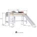 Cama Elevada Com Escorregador B1001 Branco - Completa Móveis