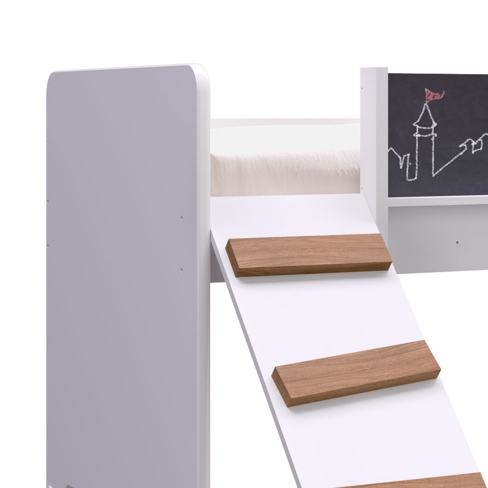 Cama Infantil Épic com Escorregador Branca