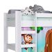 Cama Infantil Elevada com Escorregador Zoo Branca