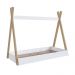 Cama Infantil Montessoriana Cabana 72cm x 158cm Branco Thaddeus Completa Móveis