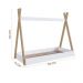 Cama Infantil Montessoriana Cabana 72cm x 158cm Branco Thaddeus Completa Móveis