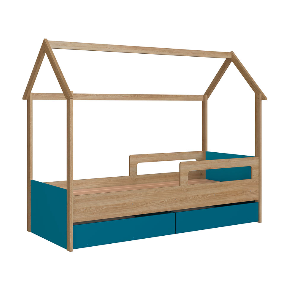 Cama Infantil Montessoriana Miney 2 GV Aveiro e Azul