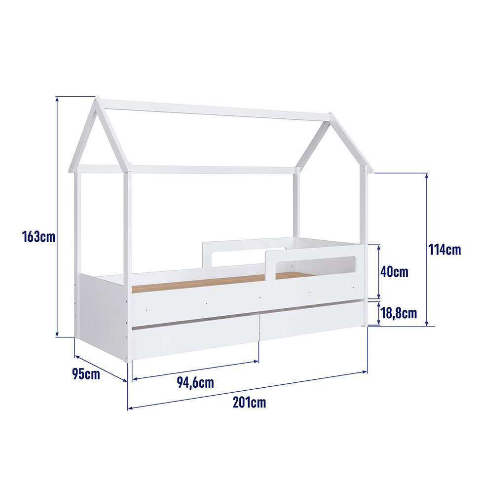 Cama Infantil Montessoriana Miney 2 GV Branco