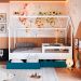 Cama Infantil Montessoriana Miney 2 GV Branco e Azul