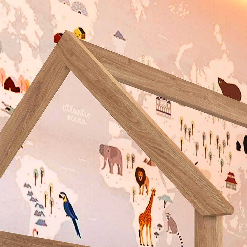 Cama Infantil Montessoriana Miney Aveiro e Branco
