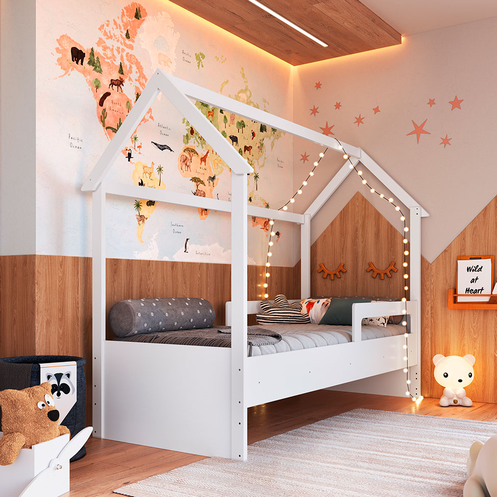 Cama Infantil Montessoriana Miney Branco