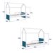 Cama Infantil Montessoriana Miney Branco e Azul