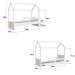 Cama Infantil Montessoriana Miney Branco e Rosa